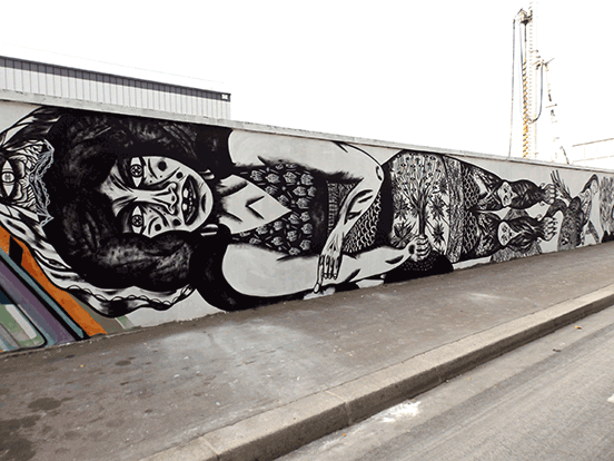 Rosa Parks fait le mur, rue d'Aubervilliers Paris 19e, street art, photographie